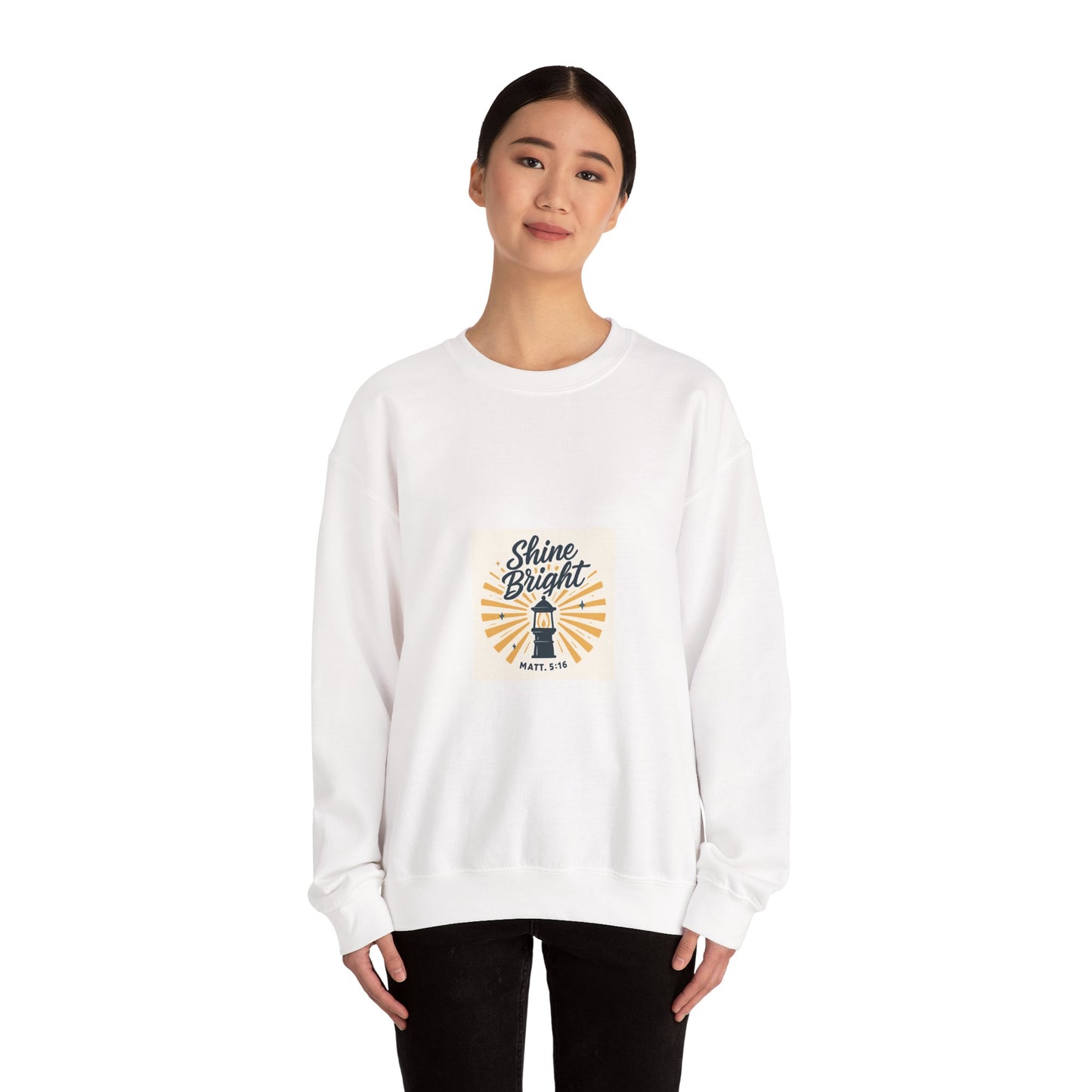 Shine Bright Crewneck Sweatshirt | Unisex Cozy Top for Positive Vibes, Fall Fashion, Gift for Friends, Everyday Wear, Motivational Apparel