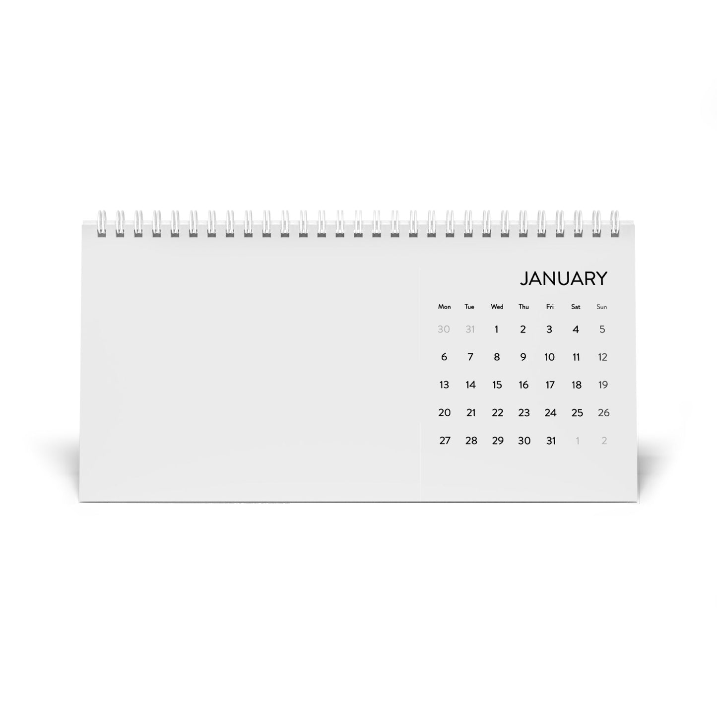 2025 Desk Calendar, Minimalist Yearly Planner, Modern Office Decor, Gift for Productivity Lovers, Stylish Month Grid Calendar