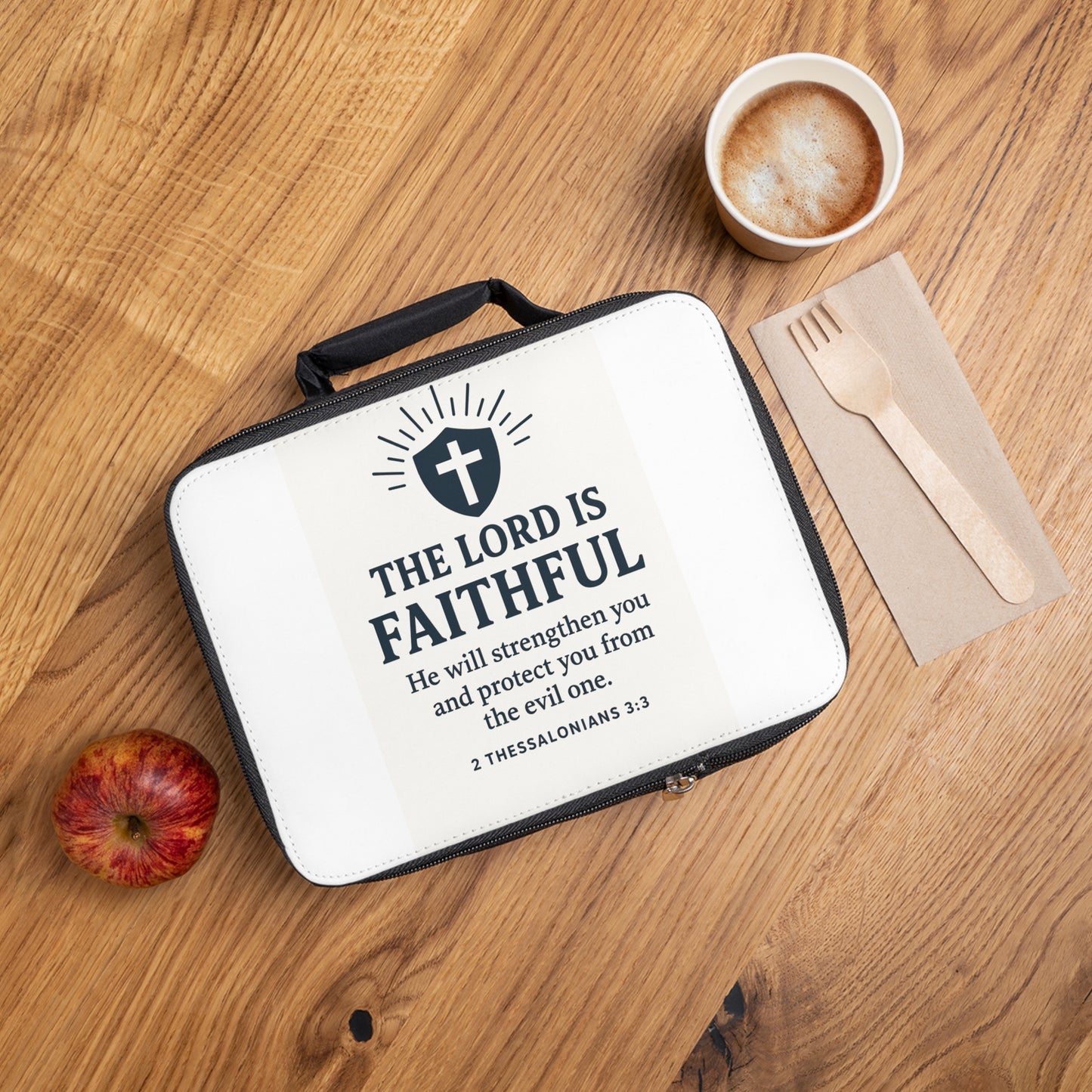 Faithful Lunch Bag - Christian Lunch Cooler, Bible Verse Lunchbox, Eco-Friendly Meal Carrier, Gift for Him/Her, Back to School Accessory