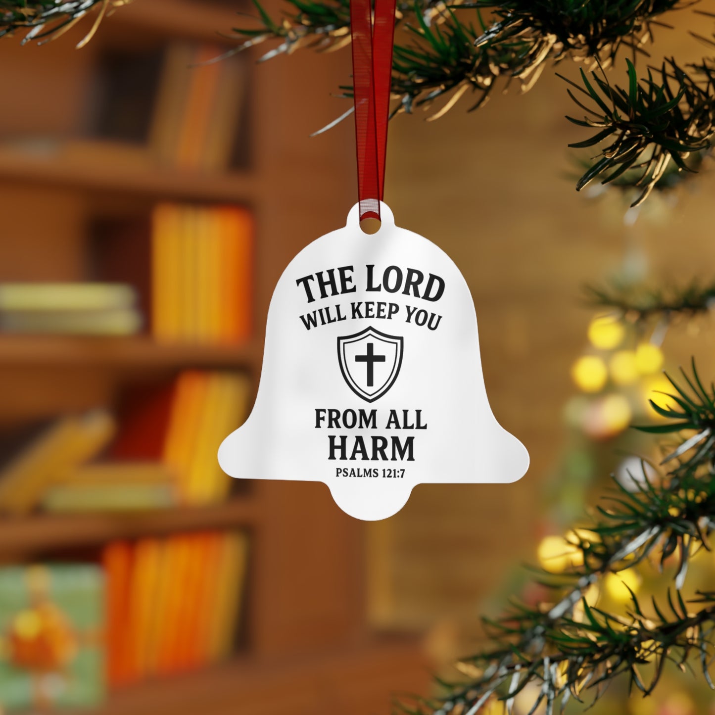 The Lord's Protection Christmas Ornaments, Faith-Based Holiday Decor, Religious Gift for Christians, Psalm 121:7 Keepsake