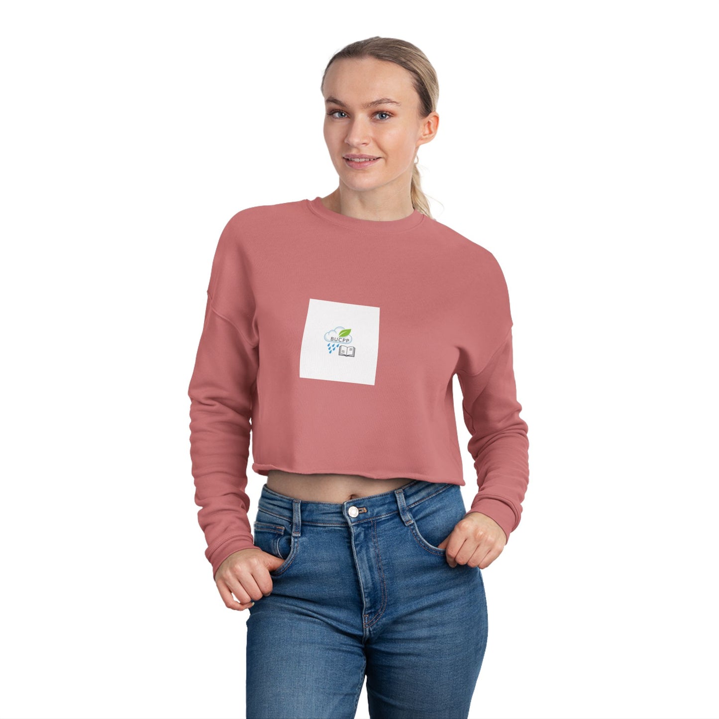 Trendy Women's Cropped Sweatshirt with Playful Design, Cozy Casual Wear, Gift for Her, Athleisure Top, Fall Fashion