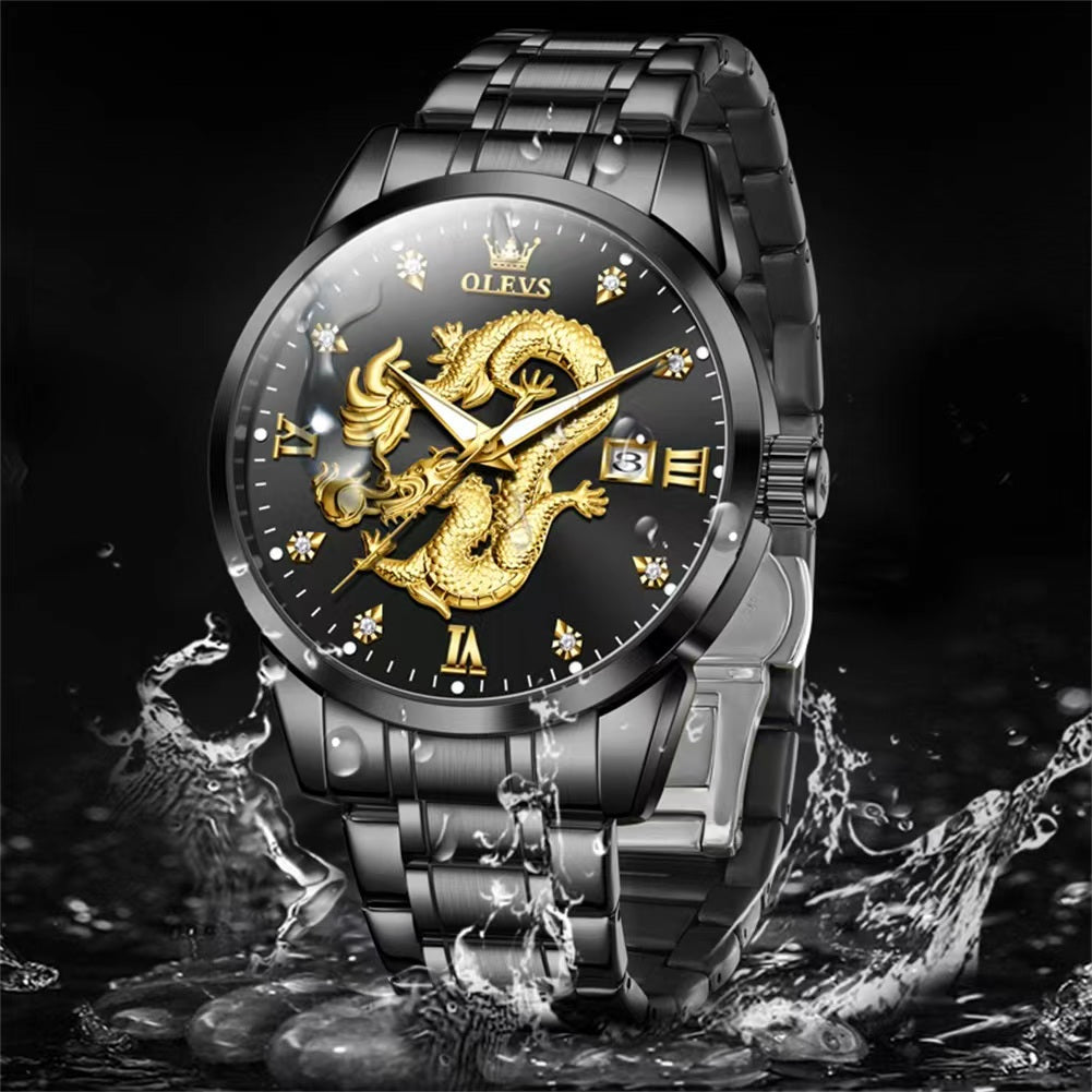 ♨️🔥🔥♨️   🔱OLEVS DRAGON WATCH 3619🔱